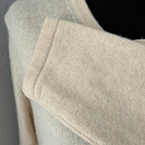 VALERIE STEVENS Beige Cream Cashmere Cardigan Sweater Medium - Picture 10 of 12